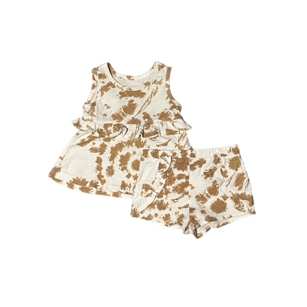 Girls 6-9M Brown/White Dress Outfit